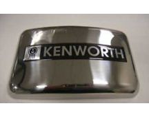 KENWORTH Rectangular stainless horn cover with "KENWORTH" banner decal.