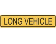 Transport "Long Vehicle" Marker Sign 1200Mm X 300Mm. Part No 1822