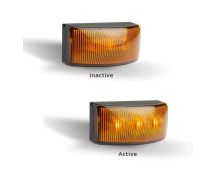 LED AUTOLAMPS BRAND 5025 series side marker/side direction and front outline lamp (2) 12-24Volt. Part No 5025AM2