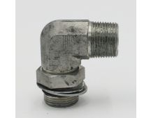 Steel plated bspp x bspt 90 deg control valve