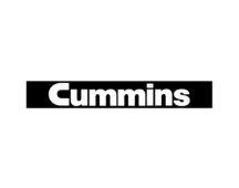 GENUINE CUMMINS self adhesive windscreen decal "CUMMINS" black background 950mm x 135mm. Part No CPR680