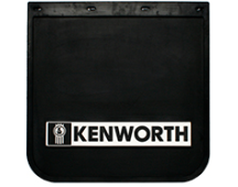KENWORTH Mudflap black rubber with black and white name and logo 60x60cm