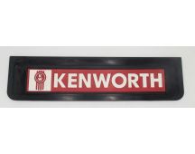 KENWORTH Mudflap black rubber with white and red logo 60cm x 15cm