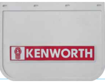 KENWORTH Mudflap white rubber with 60cm x 76cm