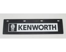 KENWORTH Mudflap black PVC with KENWORTH name on white banner with BUG logo 61x15cm