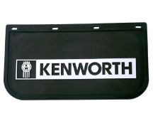 KENWORTH Mudflap black PCV with BUG logo and "KENWORTH" name with white background 61cm x 45cm