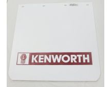 KENWORTH Mudflap white low spray thermoflex with "KENWORTH" name  24"x24"