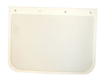 GENERIC Rubber mudflap, plain white 60x45mm. Part No MFW6045