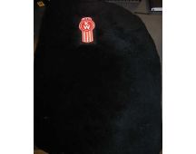 KENWORTH BRANDED Longhaul sheepskin seat cover black with bug logo drivers side to suit ISRI 6860/870. Part No SK1SR16869BRSB