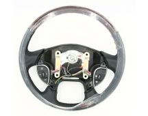 GENUINE KENWORTH Steering wheel wood/black leather 4 spoke with touch controls without pad. Part No V4203A4WL