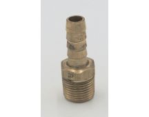 Parker brass 3/8" hose barb to 1/4" male pipe connector fitting