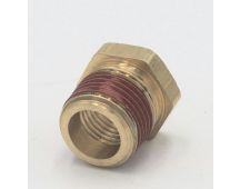 Parker brass 3/8" female to male 1/4" bushing coupling fitting