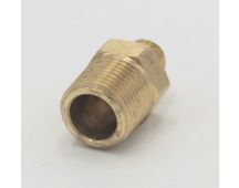 Parker brass 1/8" male to 1/4" male hex nipple fitting