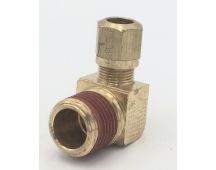 Parker brass 90 degree male 3/8 elbow to 1/2" tube npt fitting