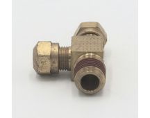 Parker brass male 1/4 tube to male 1/4" pipe run tee fitting