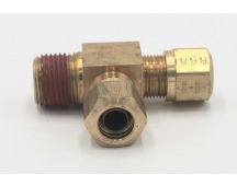 Parker brass male 1/2 tube to male 1/2" pipe run tee fitting