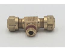 Parker brass male 1/4 tube to 1/8 pipe branch tee fitting