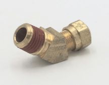 Parker brass 45 degree elbow 1/4 tube to male 1/4" pipe npt fitting