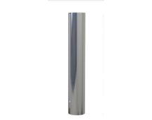 TIECO BRAND Chrome exhaust stack " Value range" straight cut 48" x 5" expanded