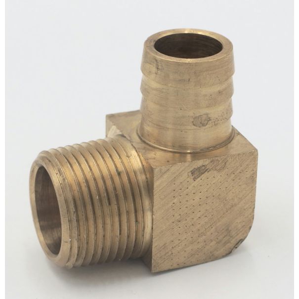 Parker brass 90 degree elbow 3/4 hose barb to 3/4 male pipe fitting